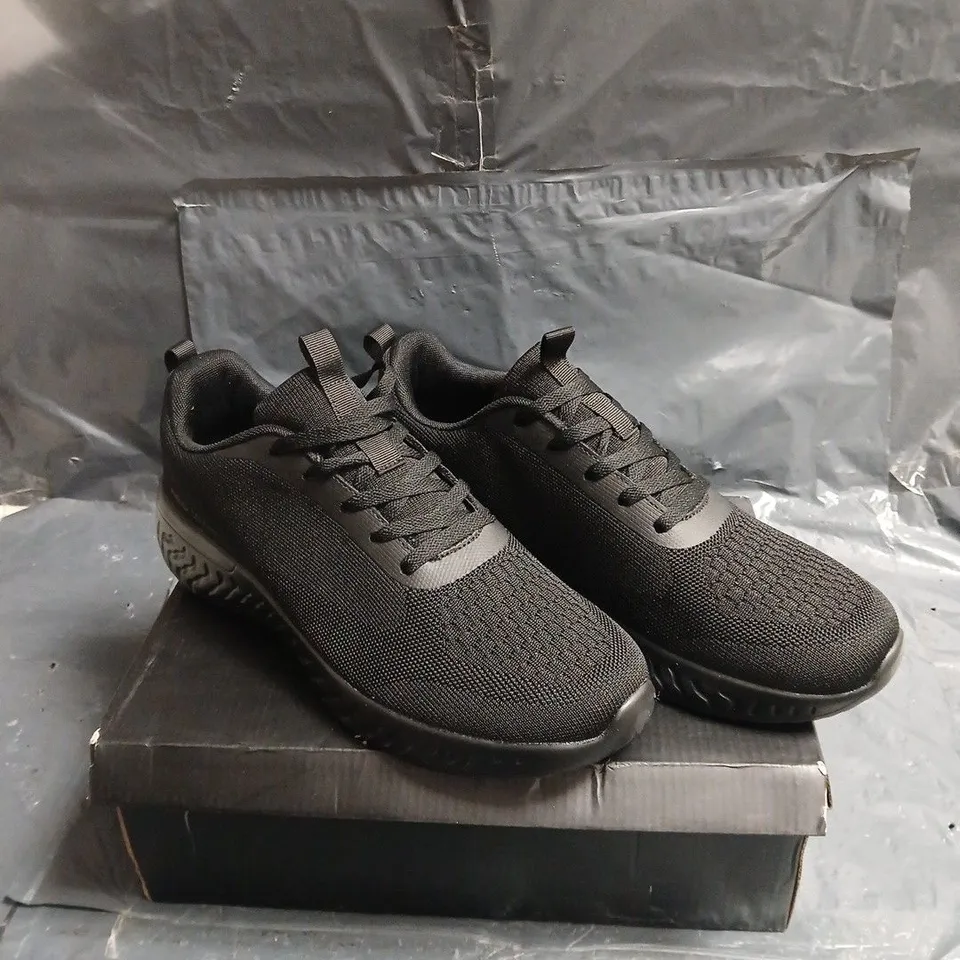 FRENCH CONNECTION BLACK KNIT SNEAKERS UK 12