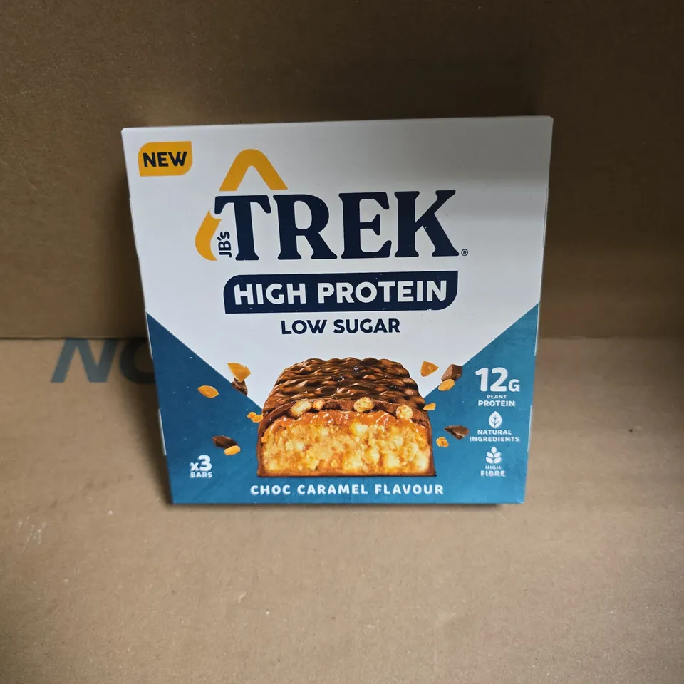 APPROXIMATELY 8 X TREK HIGH PROTEIN LOW SUGAR BARS CHOC CARAMEL FLAVOUR 