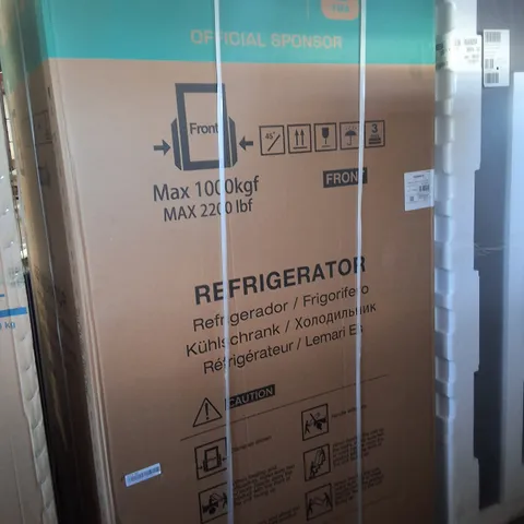 BOXED HISENSE RS694N4TIE 90CM WIDE SIDE BY SIDE, NON-PLUMBED WATER AND ICE, AMERICAN FRIDGE FREEZER - STAINLESS STEEL