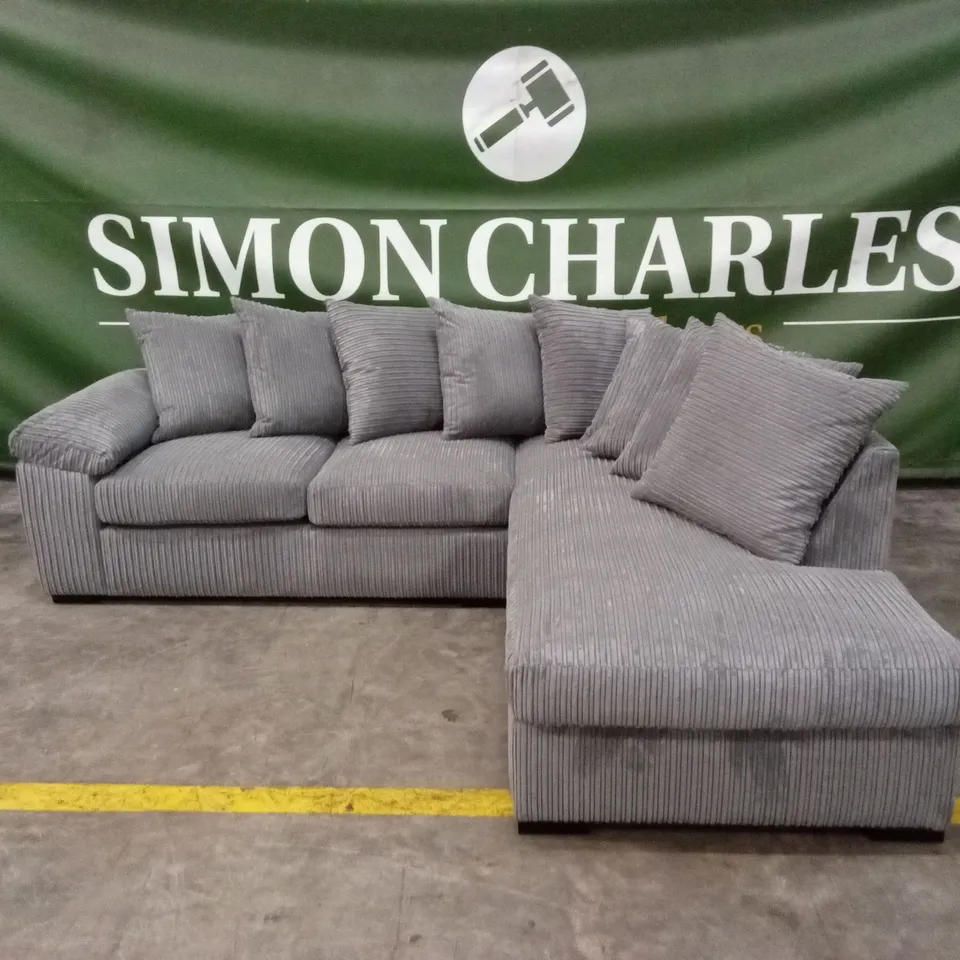 AMALFI RIGHT HAND SCATTER BACK FABRIC CORNER CHAISE SOFA RRP £999
