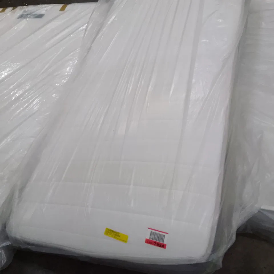 QUALITY BAGGED 3FT SINGLE HYBRID FIBRE FOAM OPEN COIL MATTRESS 
