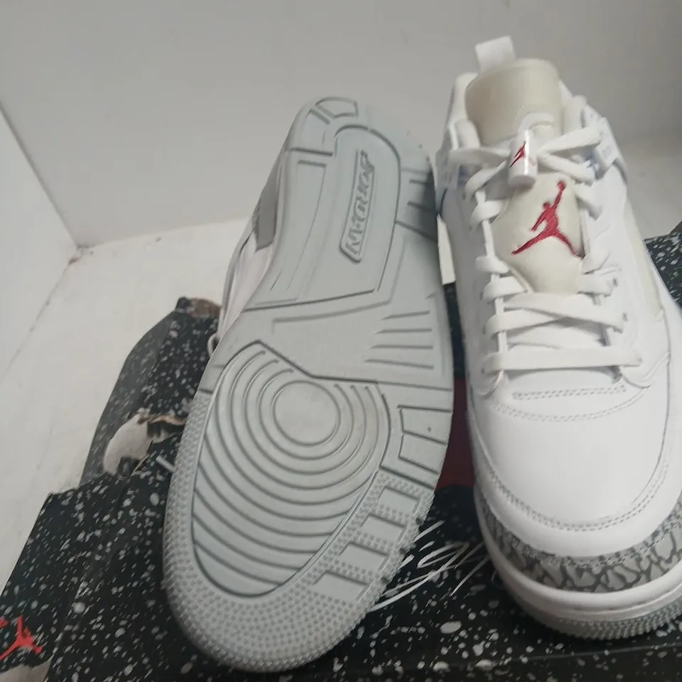 JORDAN SPIZIKE LOW WHITE/RED SNEAKERS – UK MEN'S 10