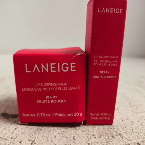 2 LANIEGE PRODUCTS TO INCLUDE LIP SLEEPONG MASK & LIP GLOWY BALM 