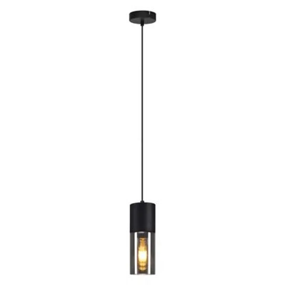 BOXED PENDELLEUCHTE E27 SCHWARZ GLAS ZYLINDER DESIGN CHRISSHAWN (1 BOX)
