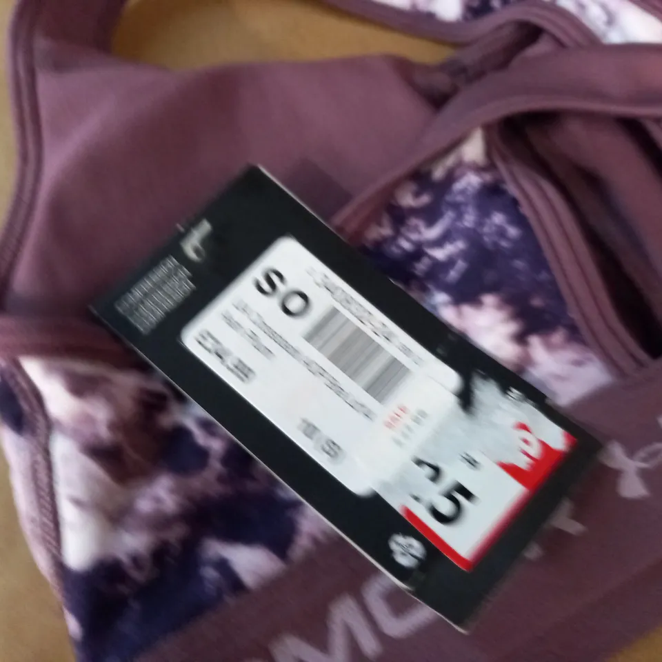 UNDER ARMOUR CROSSBACK BRA IN ASH PLUM - 10(S)