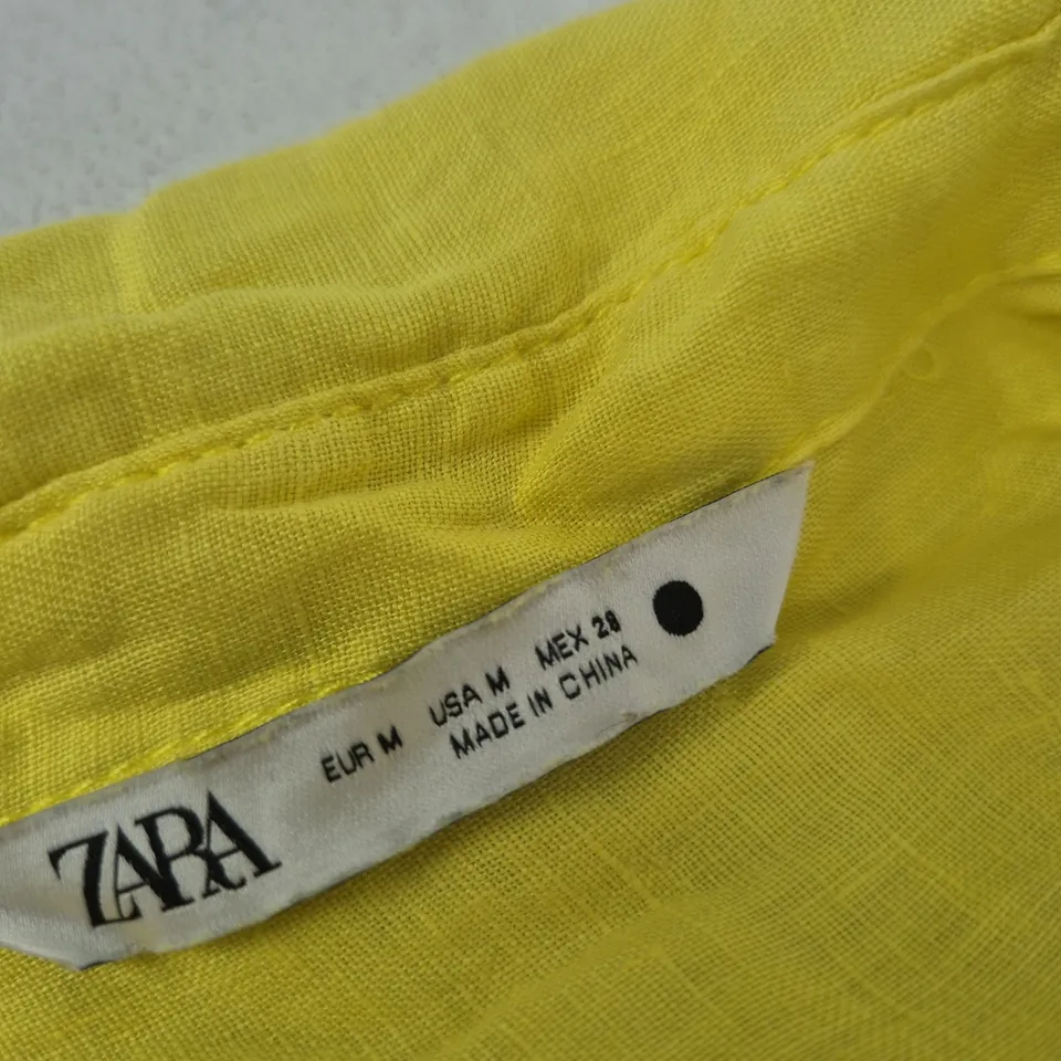 ZARA YELLOW SHIRT EU M / USA M (MEX 28) MADE IN CHINA
