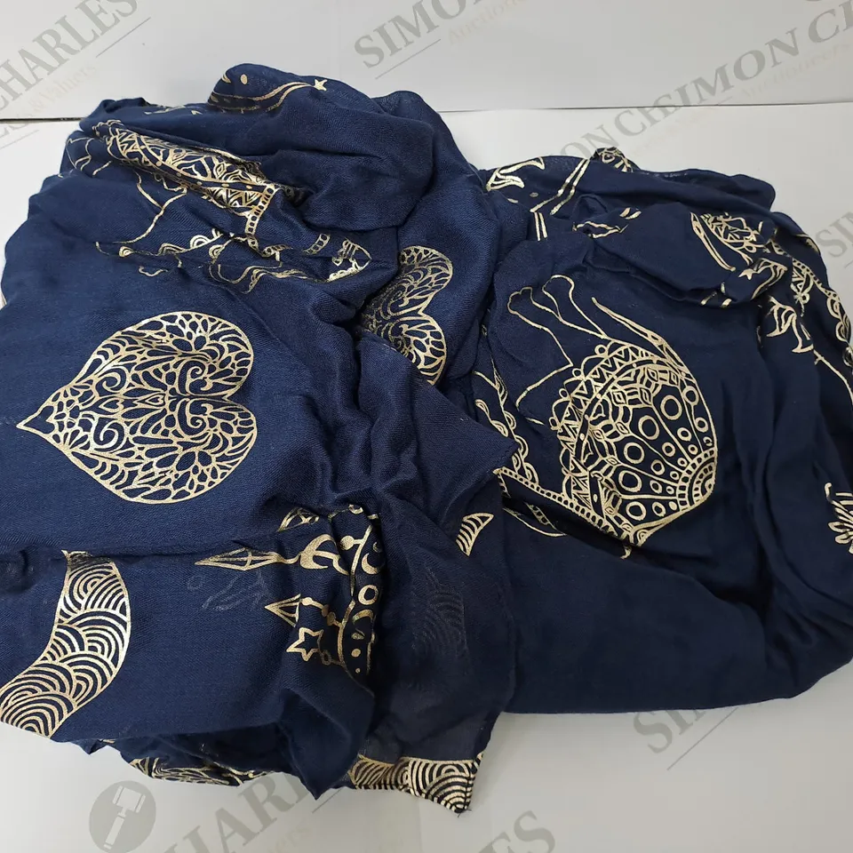 LOT OF 2 BLUE SCARFS 