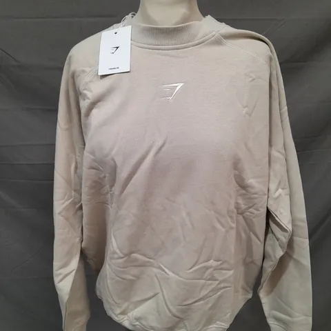 GYMSHARK TRAINING OVERSIZED FLEECE SWEATSHIRT - XS OVERSIZED FIT
