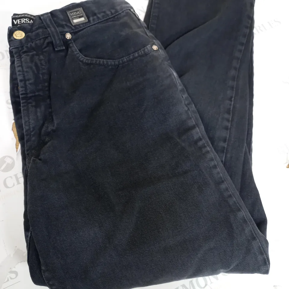 VERSACE BLACK DENIM JEANS SIZE UNSPECIFIED 