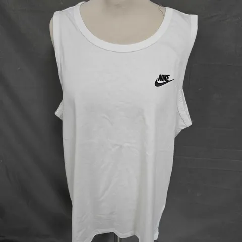 NIKE LOGO TANK IN WHITE SIZE L