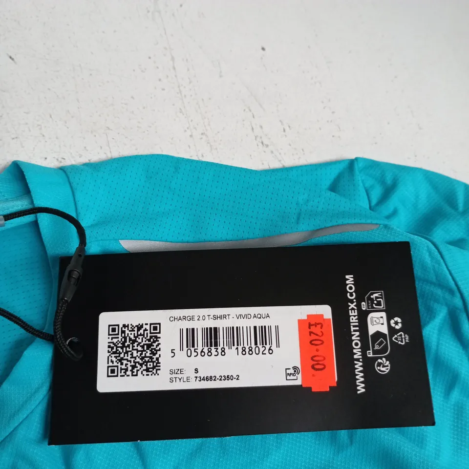 MONTIREX CHARGE 2.0 T-SHIRT – VIVID AQUA, SIZE S