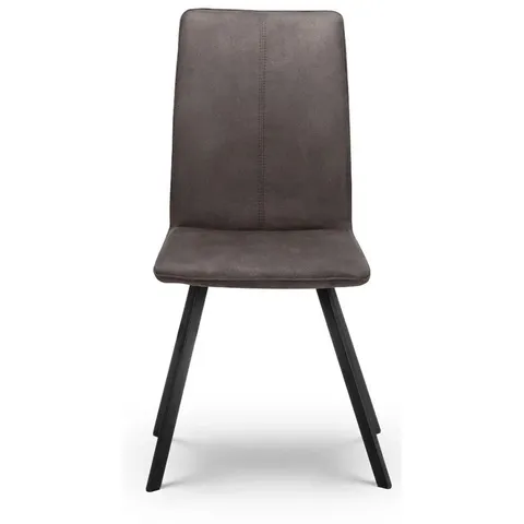BOXED SET OF 2 KHARBANDA UPHOLSTERED DINING CHAIR // COLOUR: CHARCOAL FABRIC (1 BOX)