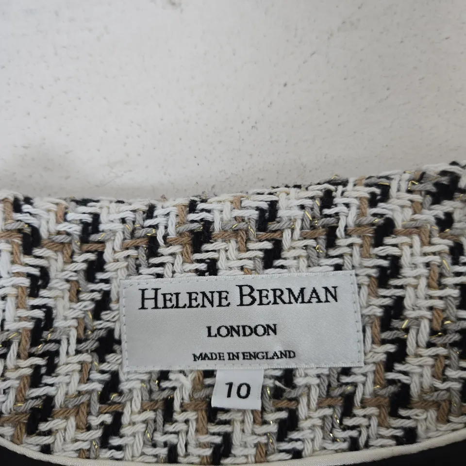 HELENE BERMAN LONDON TWEED JACKET, UK SIZE 10