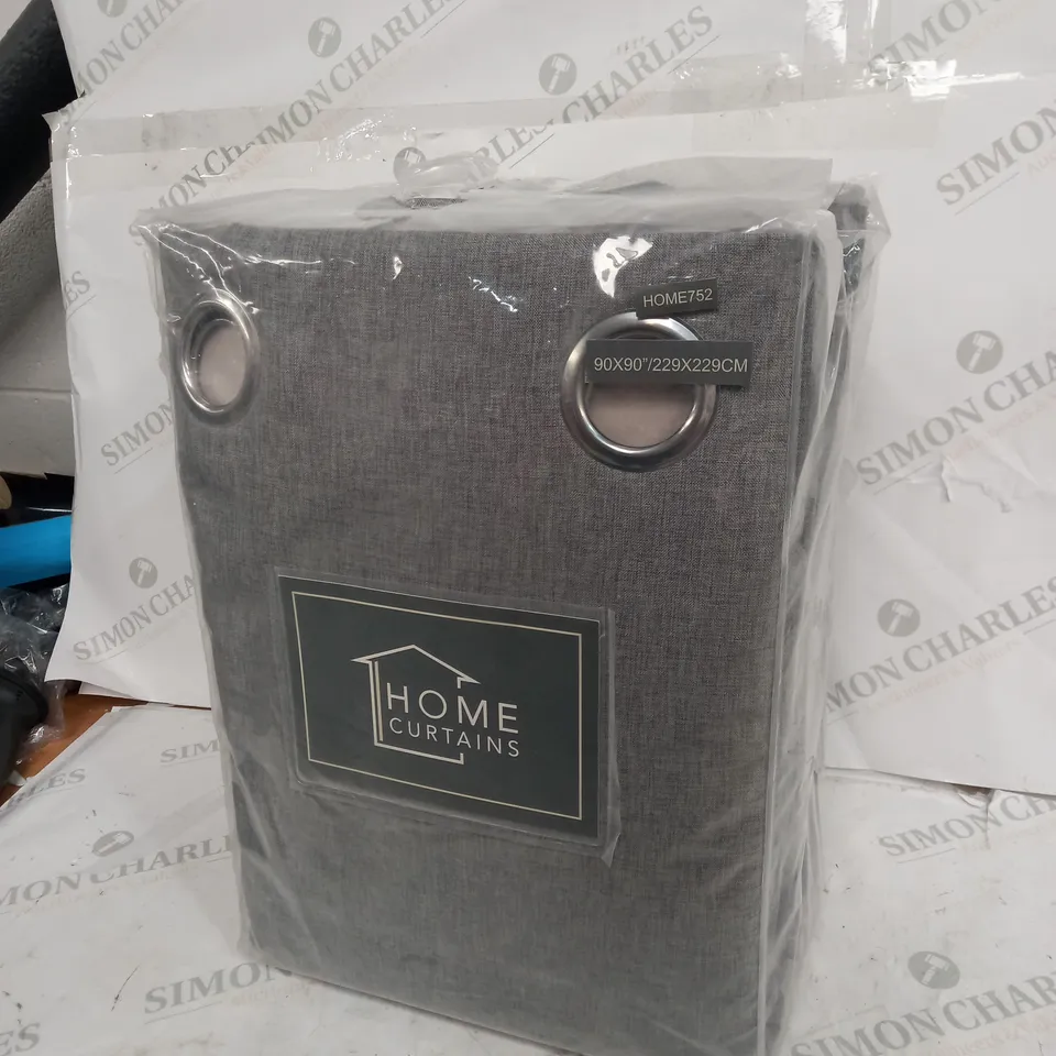 BAGGED PAIR OF CURTAINS 229X229CM GREY