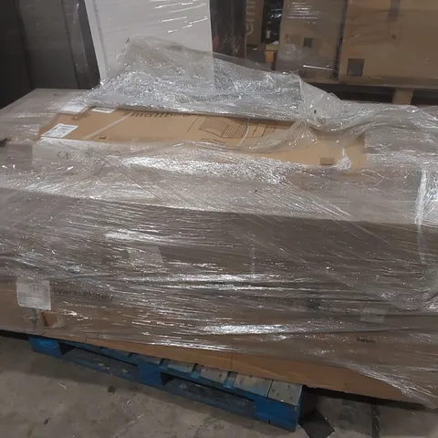 PALLET CONTAINING A LARGE QUANTITY OF ASSORTED PRODUCTS TO INCLUDE: GLASS FOLDING DOOR, SHED ECT