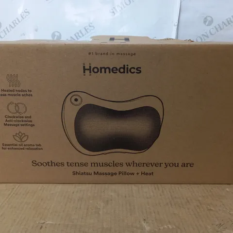 LOT OF 2 BOXED HOMEDICS SHIATSU MASSAGE PILLOWS WITH HEAT