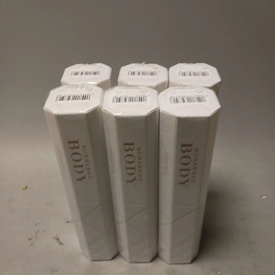 LOT OF 6 BURBERRY BODY SHOWER CREAM 100ML