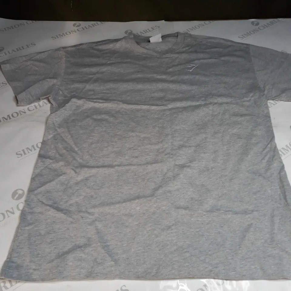 GYMSHARK CREWECK T-SHIRT IN GREY -  SMALL