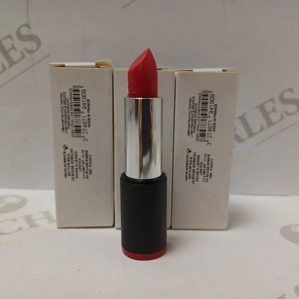 LOT OF 3 GIVENCHY LIPSTICKS - 305 ROUGE EGERIE
