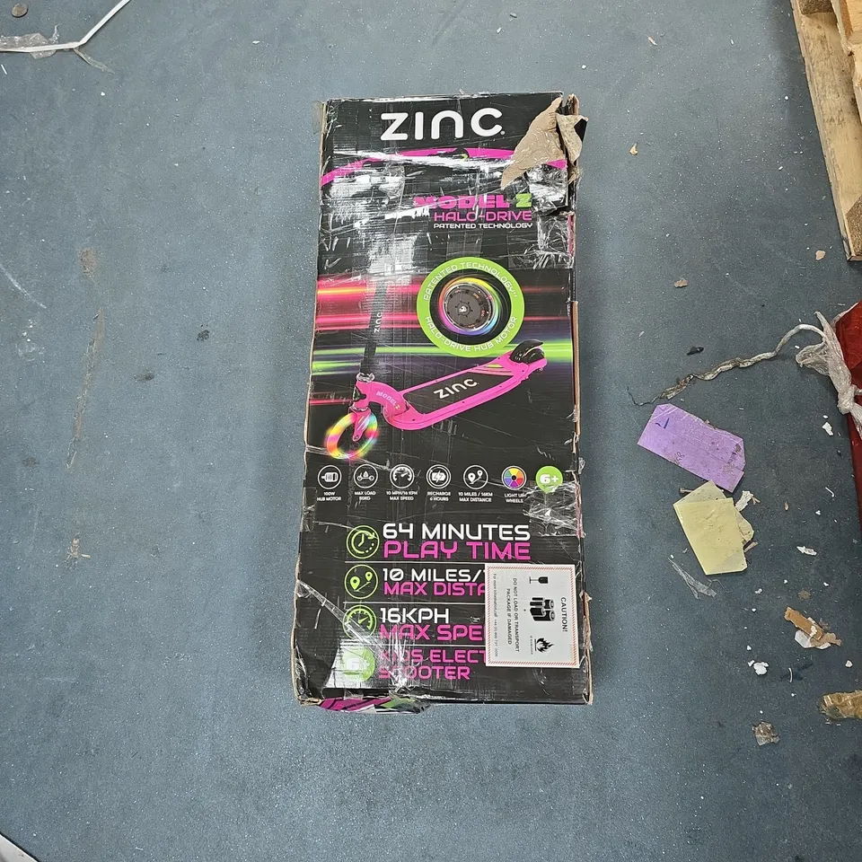 BOXED ZINC MODEL Z KIDS ELECTRIC SCOOTER - PINK 