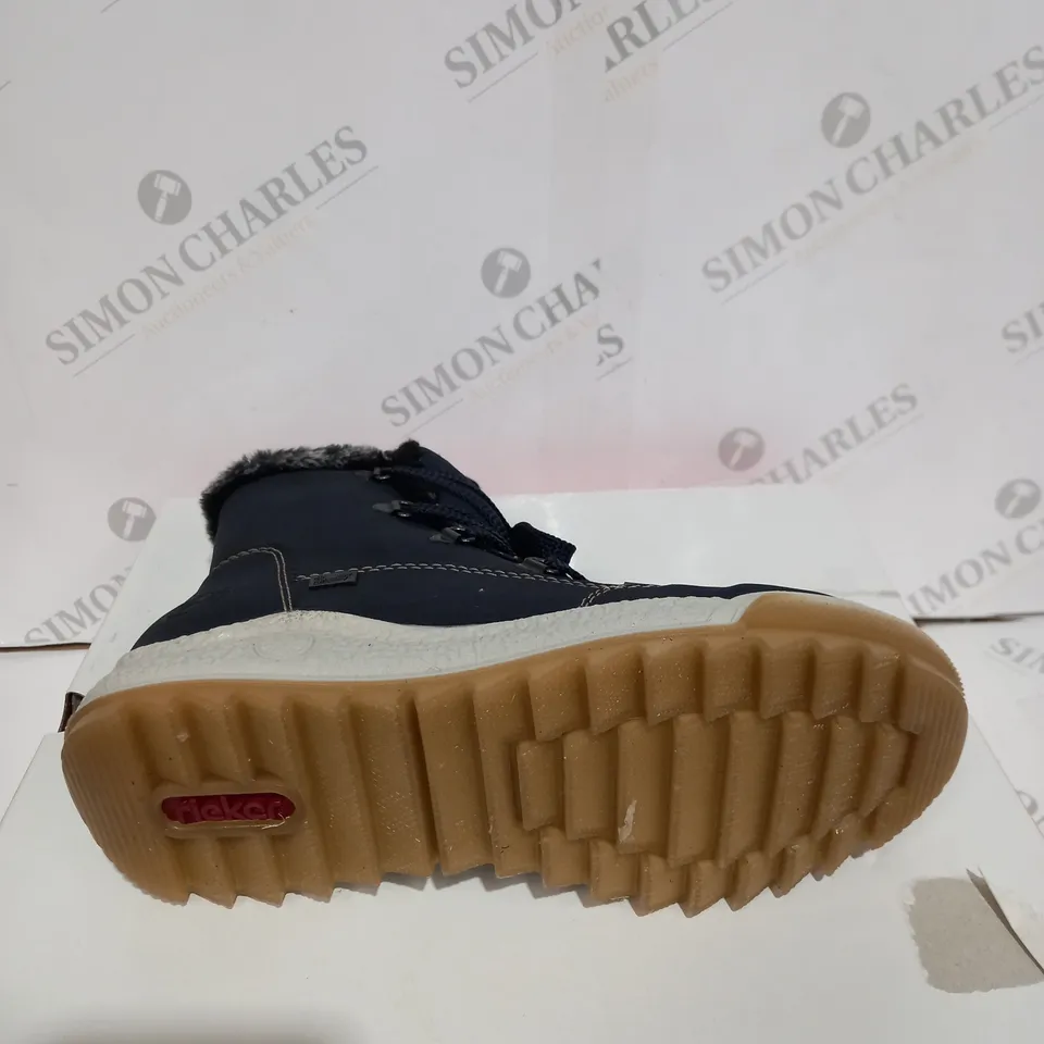 BOXED RIEKER ANTISTRESS NAVY HIKING BOOT - SIZE 6