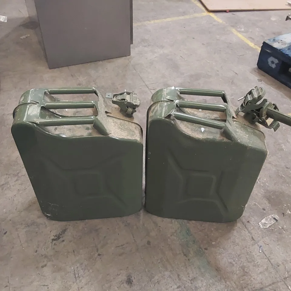 PAIR OF 20L METAL JERRY CANS 