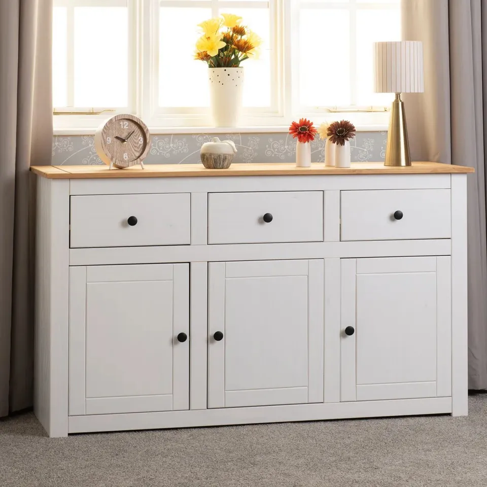 BOXED AMARY 3 DOOR 3 DRAWER SIDEBOARD (1 BOX)