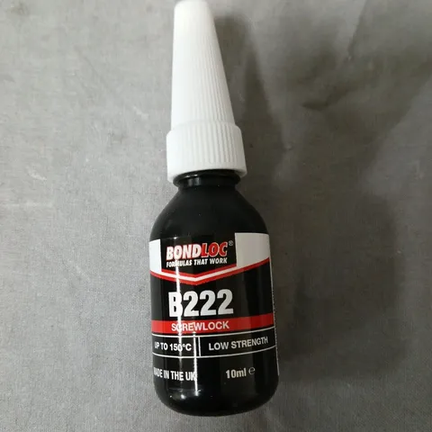 BONDLOC B222-10 SCREWLOCK, 10ML – LOW STRENGTH ADHESIVE (BOX OF 6)