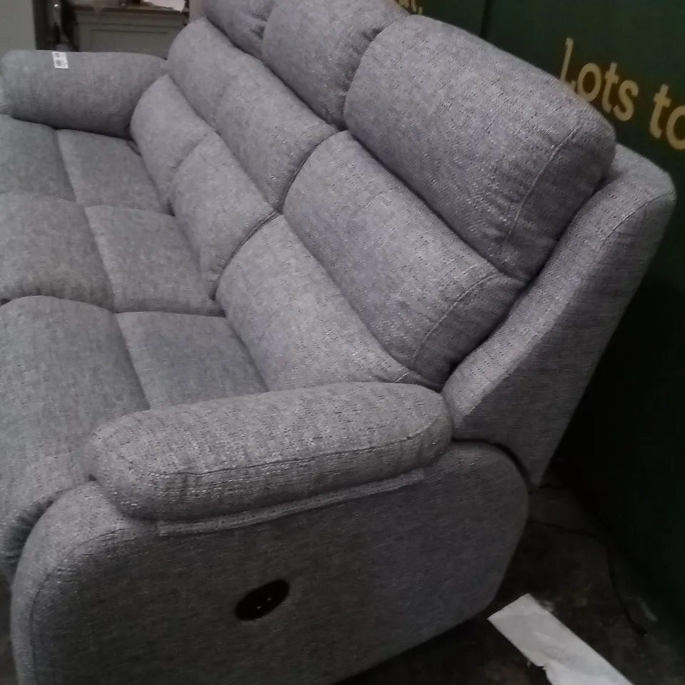 DESIGNER G PLAN MADE GREENWICH REED PEWTER ELECTRIC RECLINING 3 SEATER SOFA