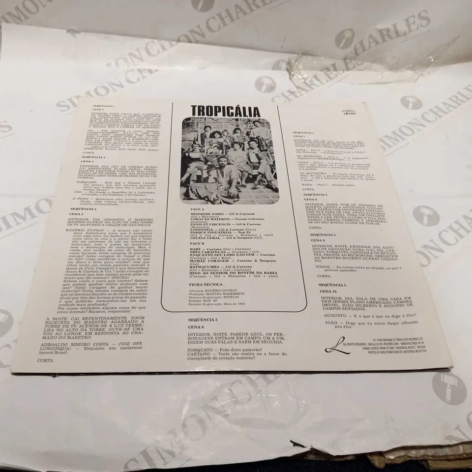 TROPICALIA OU PANIS ET CIRCENCIS EDICAO HISTORICA STEREO LR340 VINYL