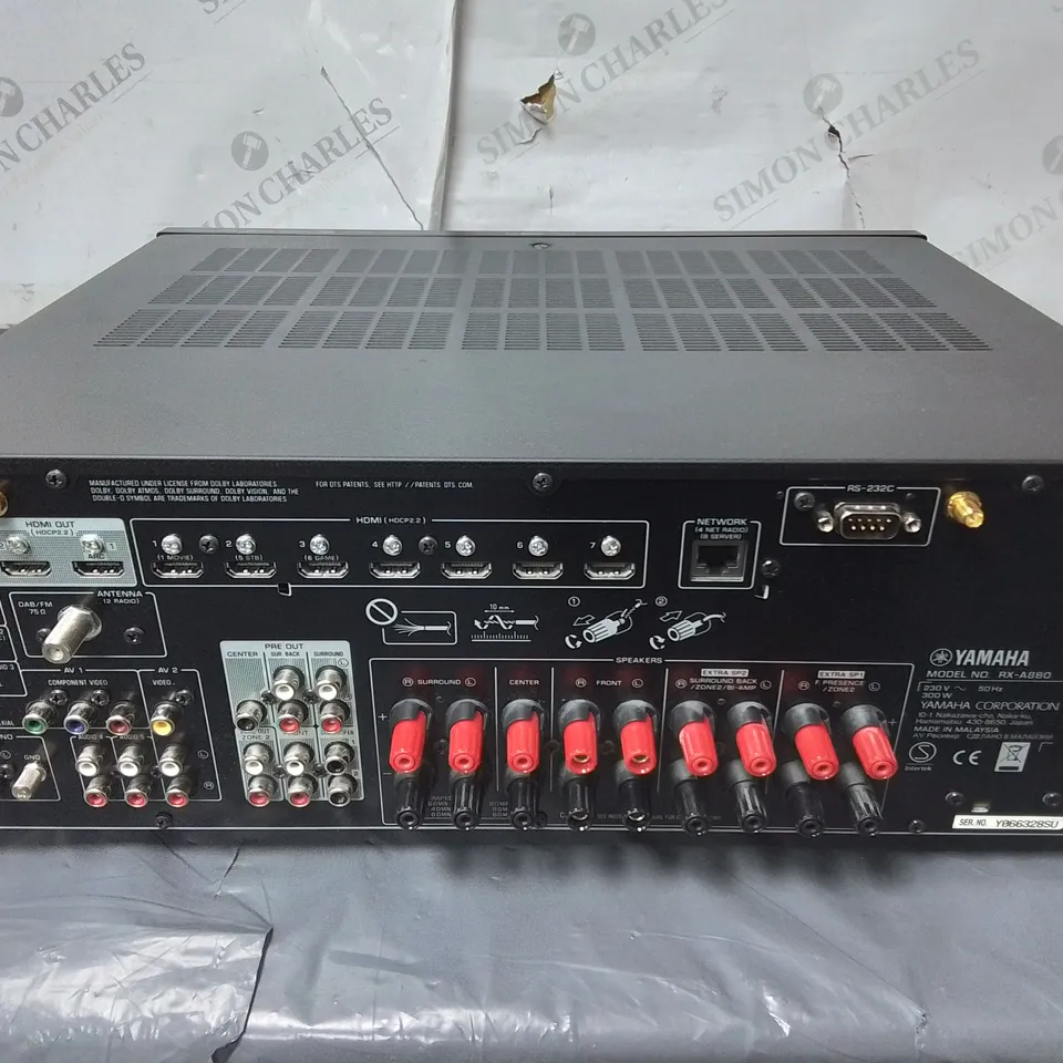 YAMAHA NATURAL SOUND AC RECEIVER - RX-A880