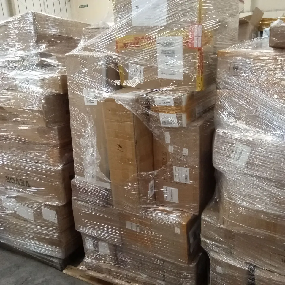 PALLET OF ASSORTED FURNITURE, HOUSEHOLD GOODS & PRODUCTS TO INCLUDE; BOXED FURNITURE ETC 