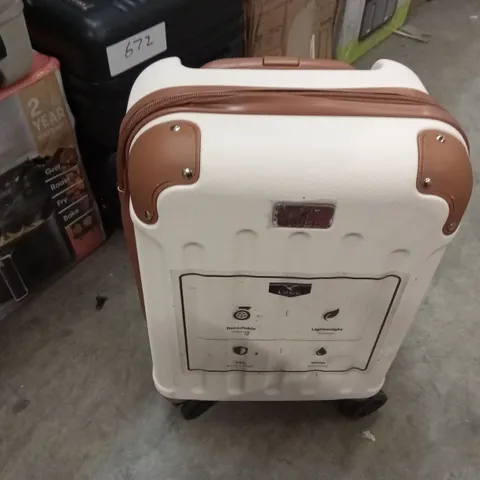 SMALL CABIN CASE CREAM & BROWN