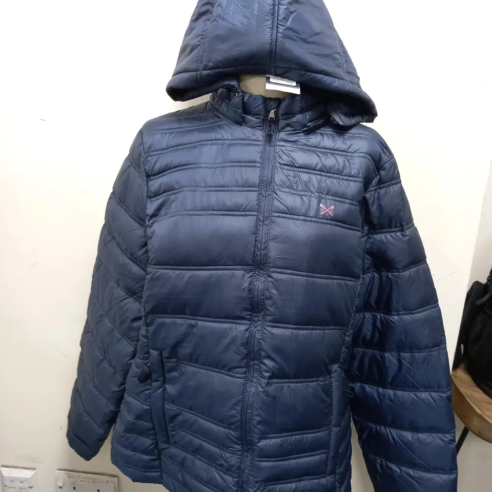 CREW CLOTHING COMPANY NAVY BLUE COAT SIZE 18