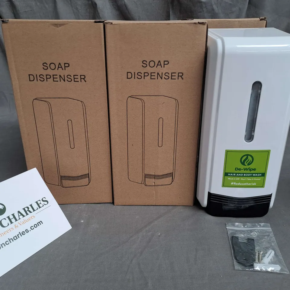 LOT OF 6 BOXED AS NEW SOAP DISPENSERS