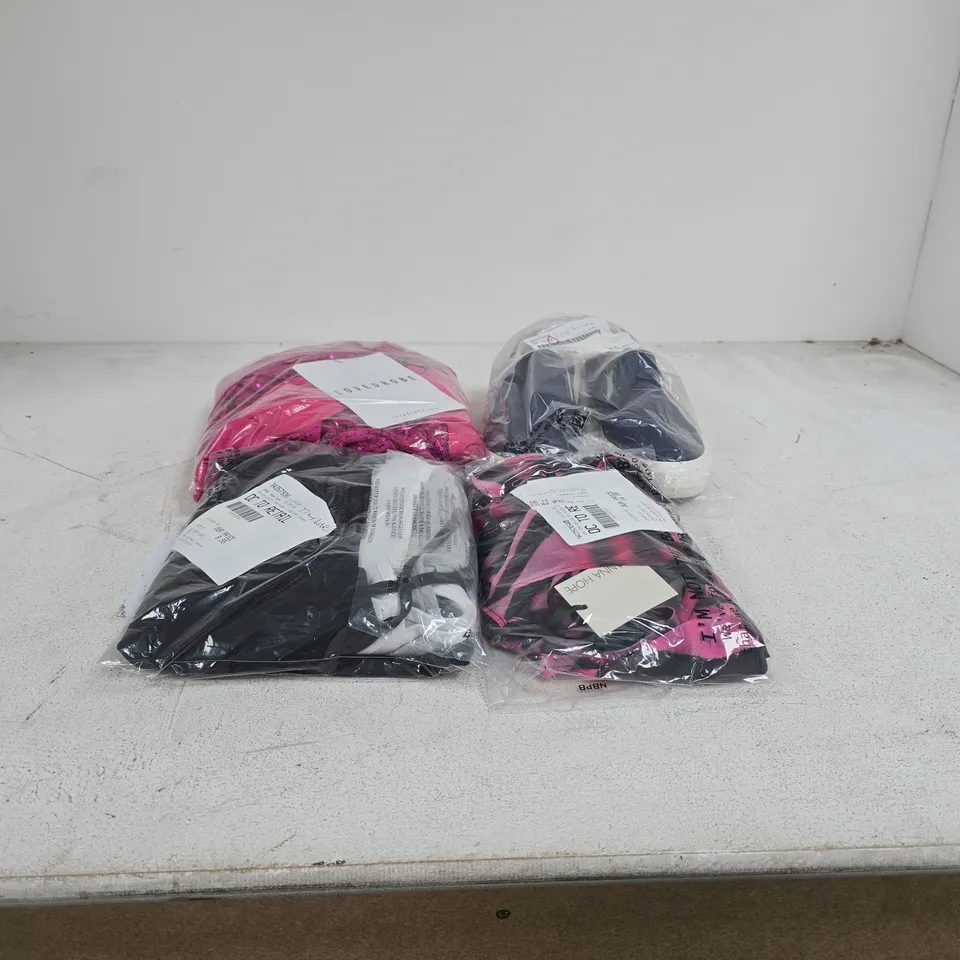 BOX OF APPROXIMATELY 22 ASSORTED CLOTHING ITEMS TO INCLUDE JOANNA HOPE TOP, LOVEDROBE SKIRT, SIMPLY BE FOOTWEAR ETC
