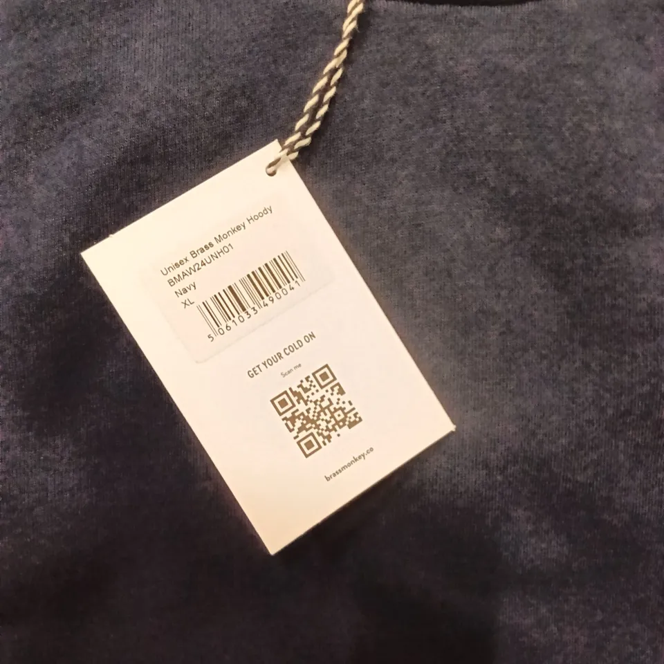BRAND NEW BRASS MONKEY HOODIES - NAVY SIZE XL APPROXIMATELY 9