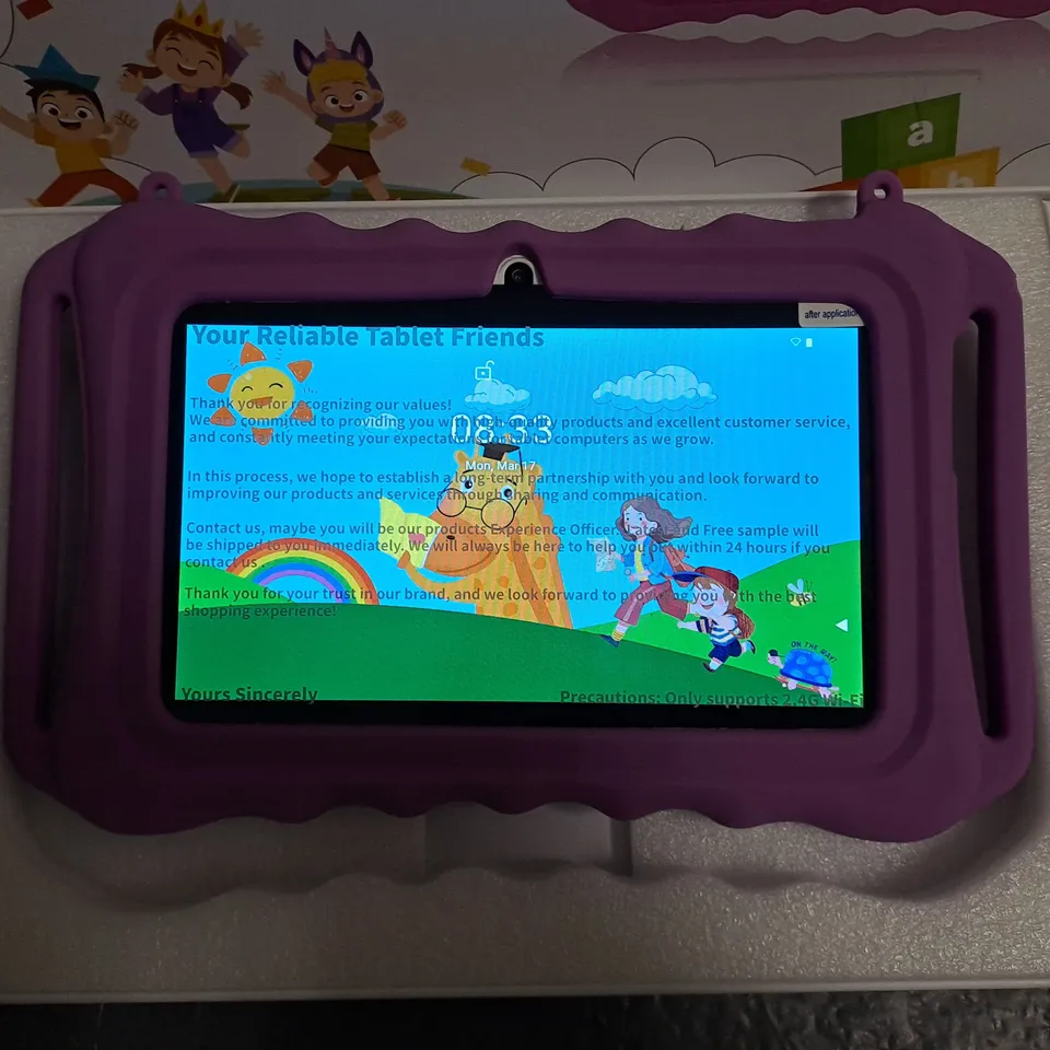 BOXED KIDS ANDROID TABLET WITH PINK CASE