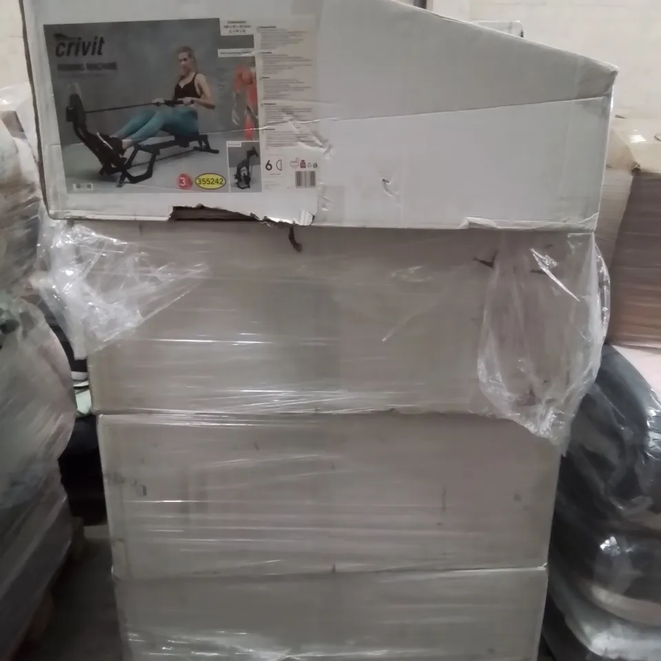 PALLET CONTAINING APPROXIMATELY 8 BOXED CRIVIT ROWING MACHINES