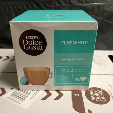 NESCAFE DOLCE GUSTO FLAT WHITE COFFEE CAPS - 6 X 16 CAP PACKS