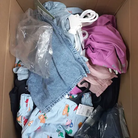 APPROXIMATELY 25 ASSORTED CLOTHING PRODUCTS IN VARIOUS STYLES & SIZES TO INCLUDE TOPS, JUMPERS, PANTS ETC