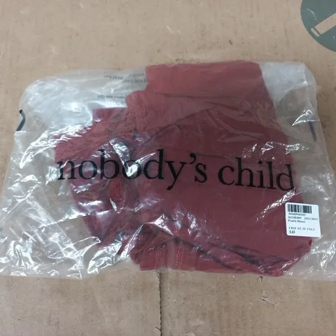 BAGGED NOBODY'S CHILD PRAIRIE BLOUSE IN BROWN SIZE UK 10