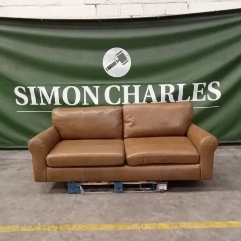 BAILEY 4 SEATER LEATHER SOFA - TAN