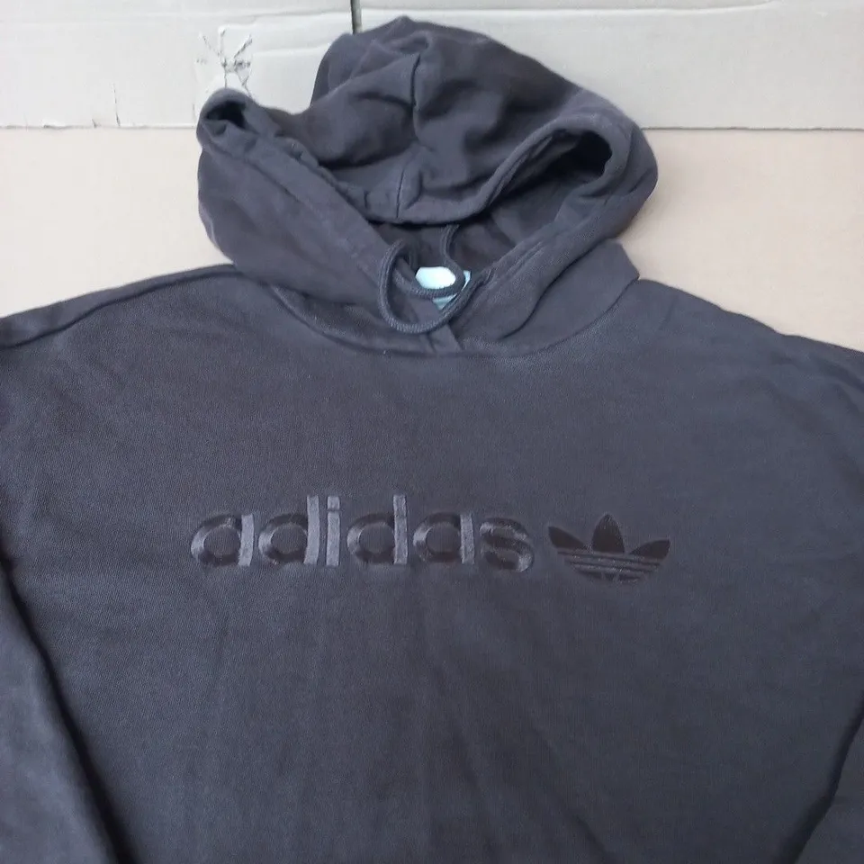 ADIDAS LOGO HOODIE - BROWN - SIZE 16