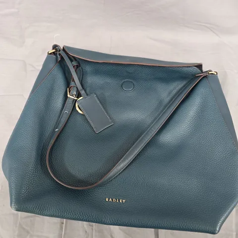 RADLEY TEAL PEBBLED LEATHER SHOULDER BAG