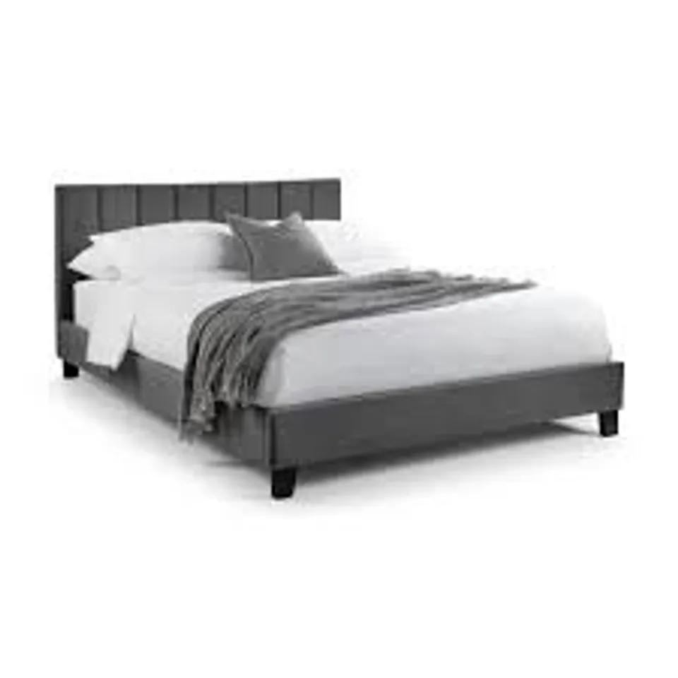 BOXED JULIAN BOWEN ROSA VELVET BED FRAME 90cm - GREY (1 BOX)