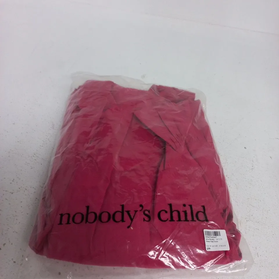 NOBODY'S CHILD MONA MIDI DRESS – PINK, UK 14 