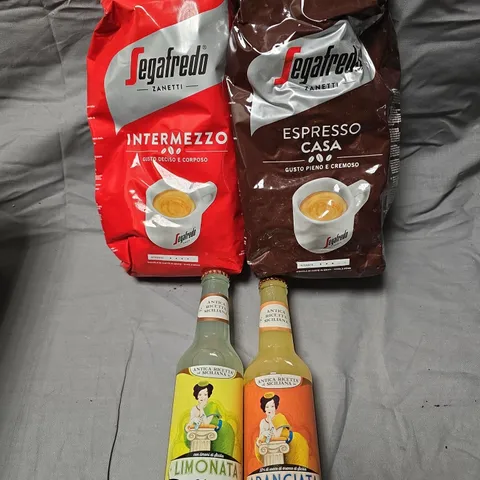 APPROXIMATELY 8 ASSORTED DRINK PRODUCTS TO INCLUDE SEGAFREDO COFFEE & POLARA DRINKS 