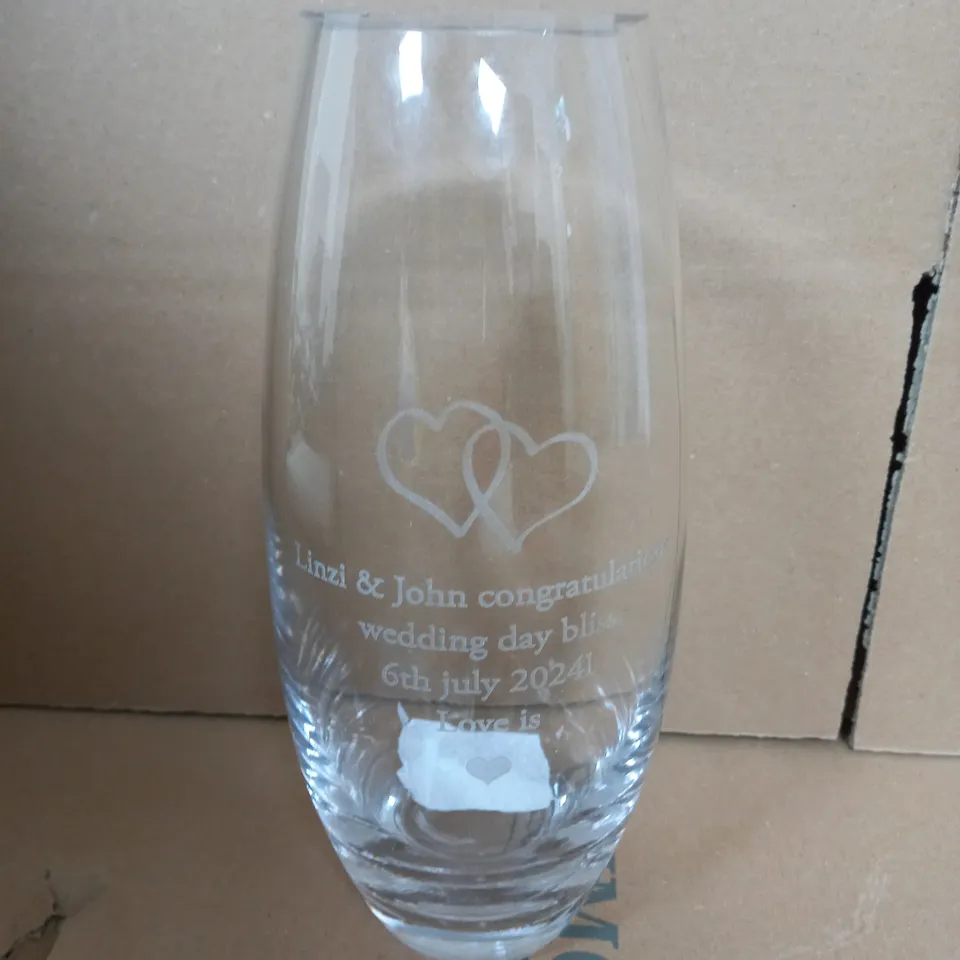 ENTWINED HEARTS VASE PERSONALISED  RRP £19.99