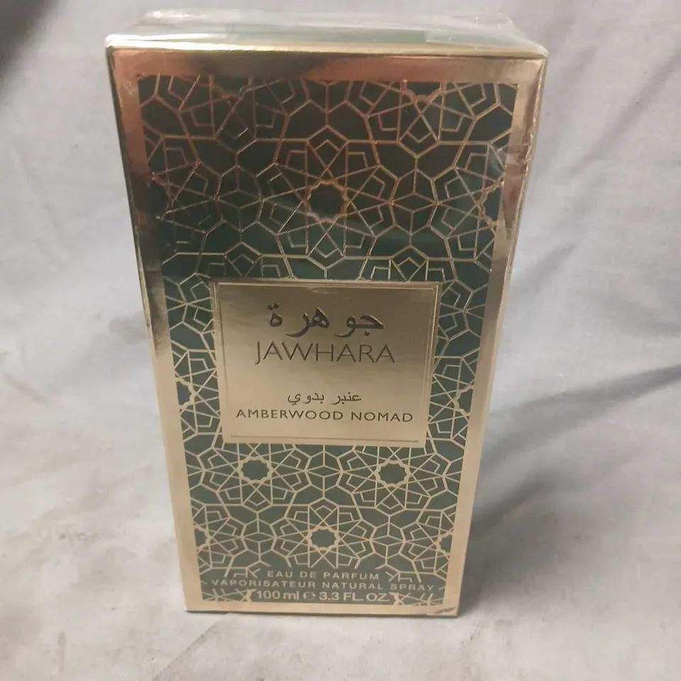 BOXED AND SEALED JAWHARA AMBERWOOD NOMAD EAU DE PARFUM 100ML